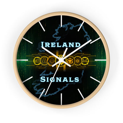 Ireland Signals Wall Clock — Celtic Tech Map Decorative Clock