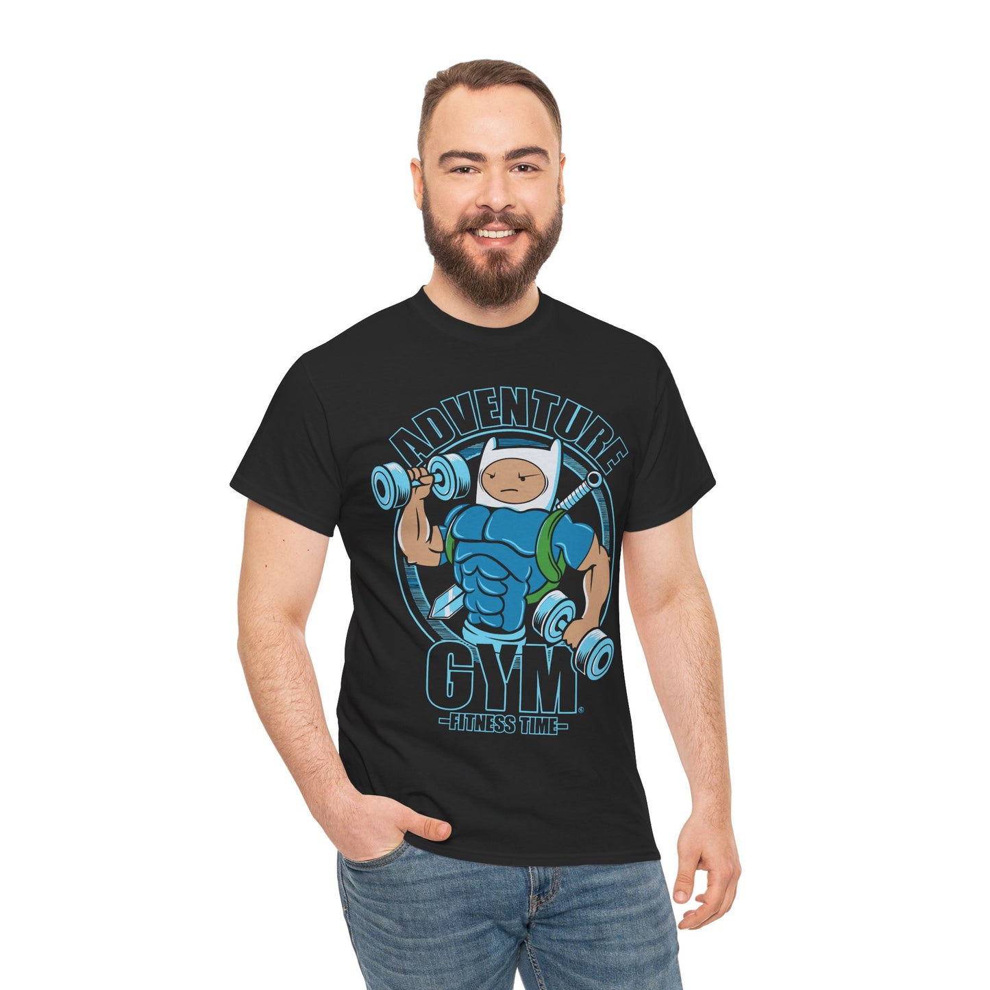 Adventure Gym Heavy Cotton Tee - Fitness Enthusiast Shirt