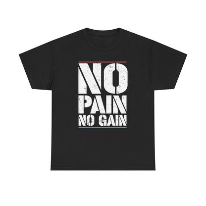 Motivational Unisex Heavy Cotton Tee - "No Pain No Gain"