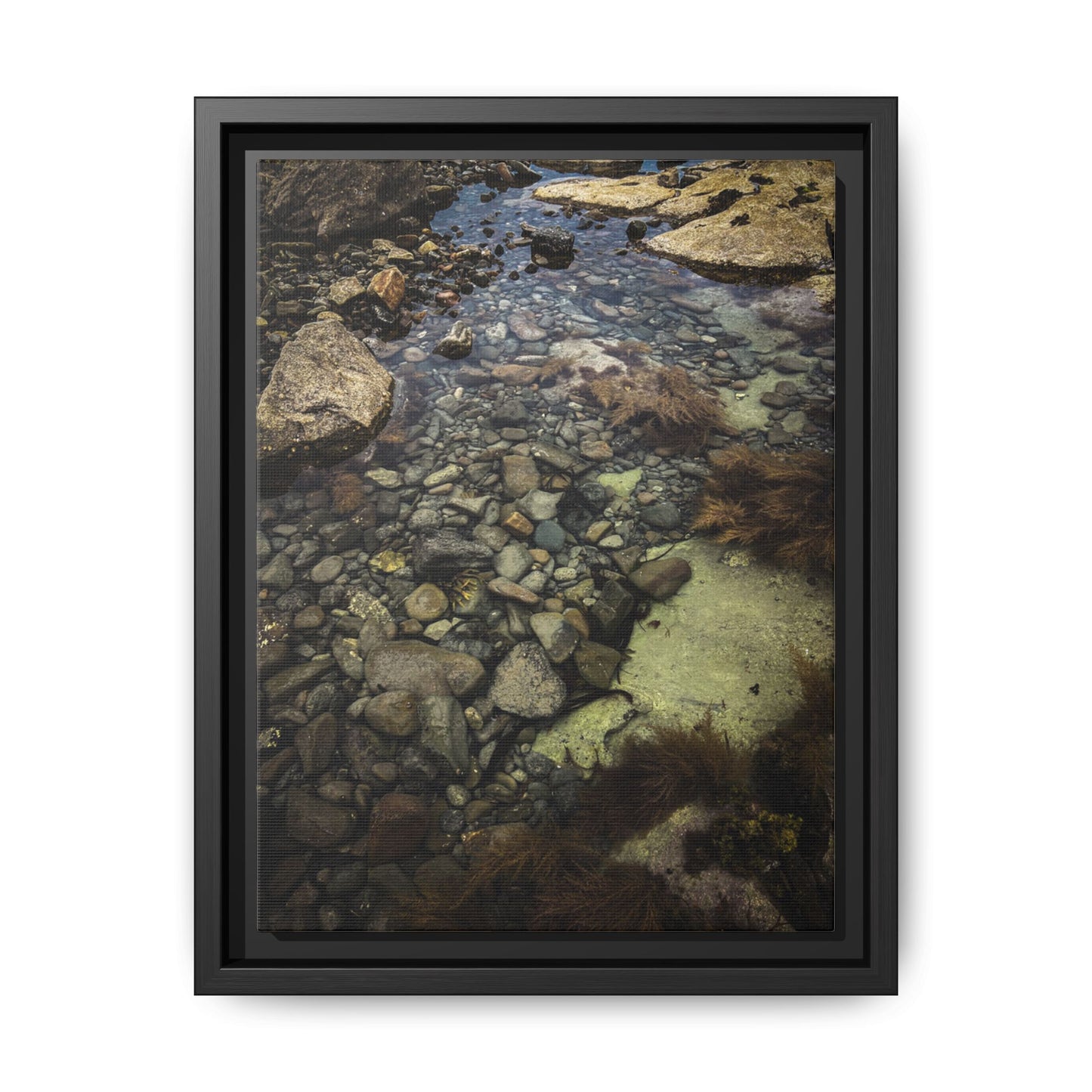 Rocks Matte Canvas, Framed (Multi-color)