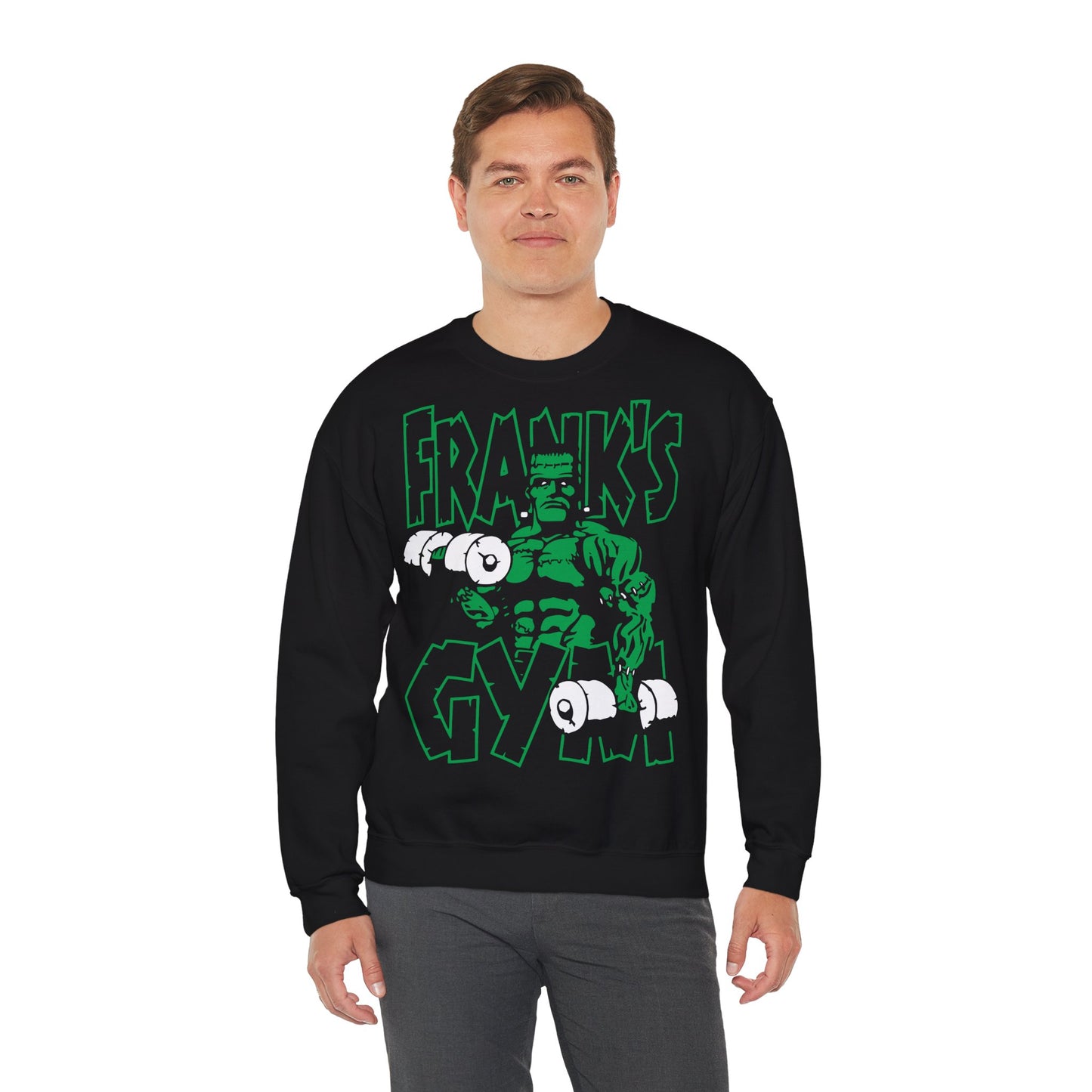 Frank's Gym Workout Crewneck Sweatshirt - Unisex Heavy Blend™ Black