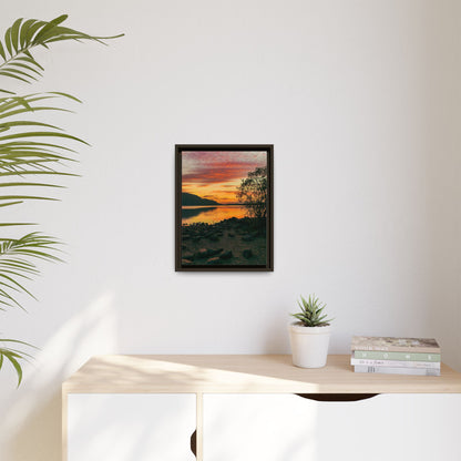 Sunset in Kerry Matte Canvas, Framed (Multi-color)