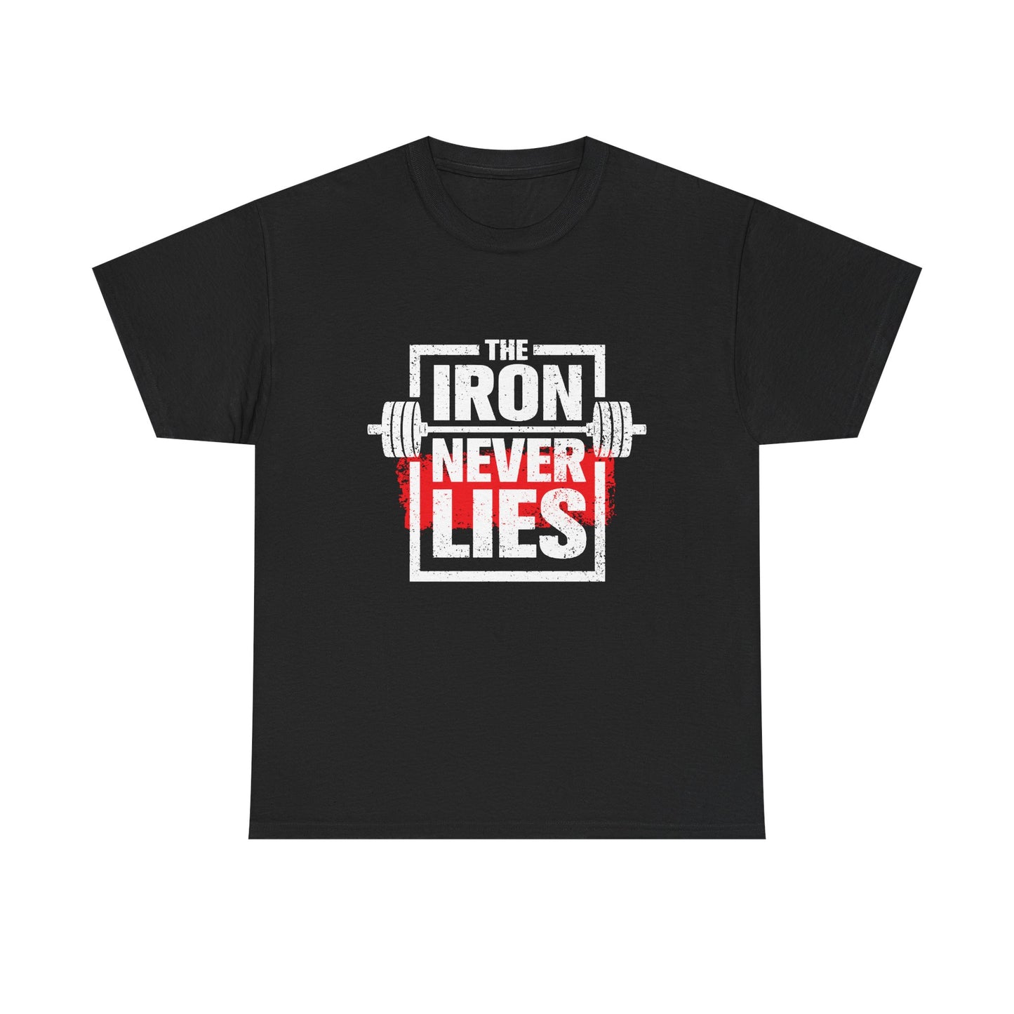 Iron Never Lies Unisex Heavy Cotton Tee - Motivational Fitness T-Shirt