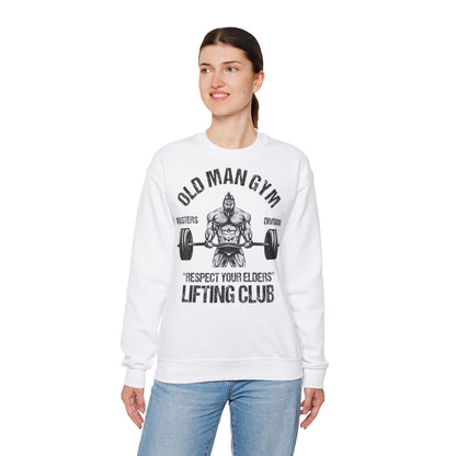 Old Man Gym Lifting Club Sweatshirt - Unisex Heavy Blend™ Crewneck with Funny Gym Graphic