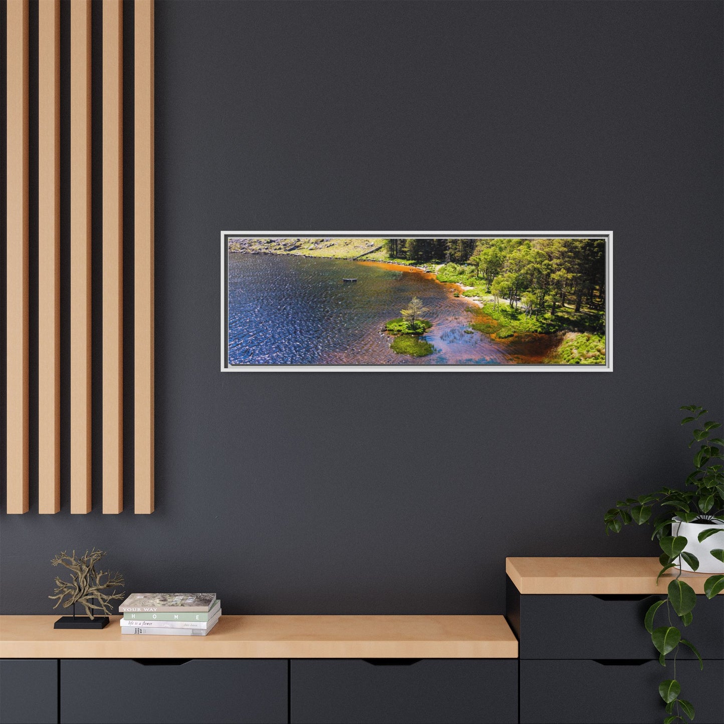 Gleanteenassig Forest Matte Canvas, Framed (Multi-color)