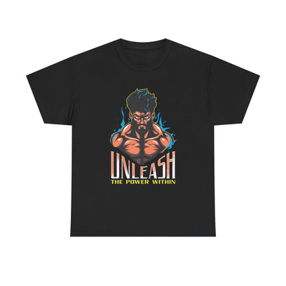 Unleash Tee — "Unleash The Power Within" Motivational Muscle Graphic T-Shirt