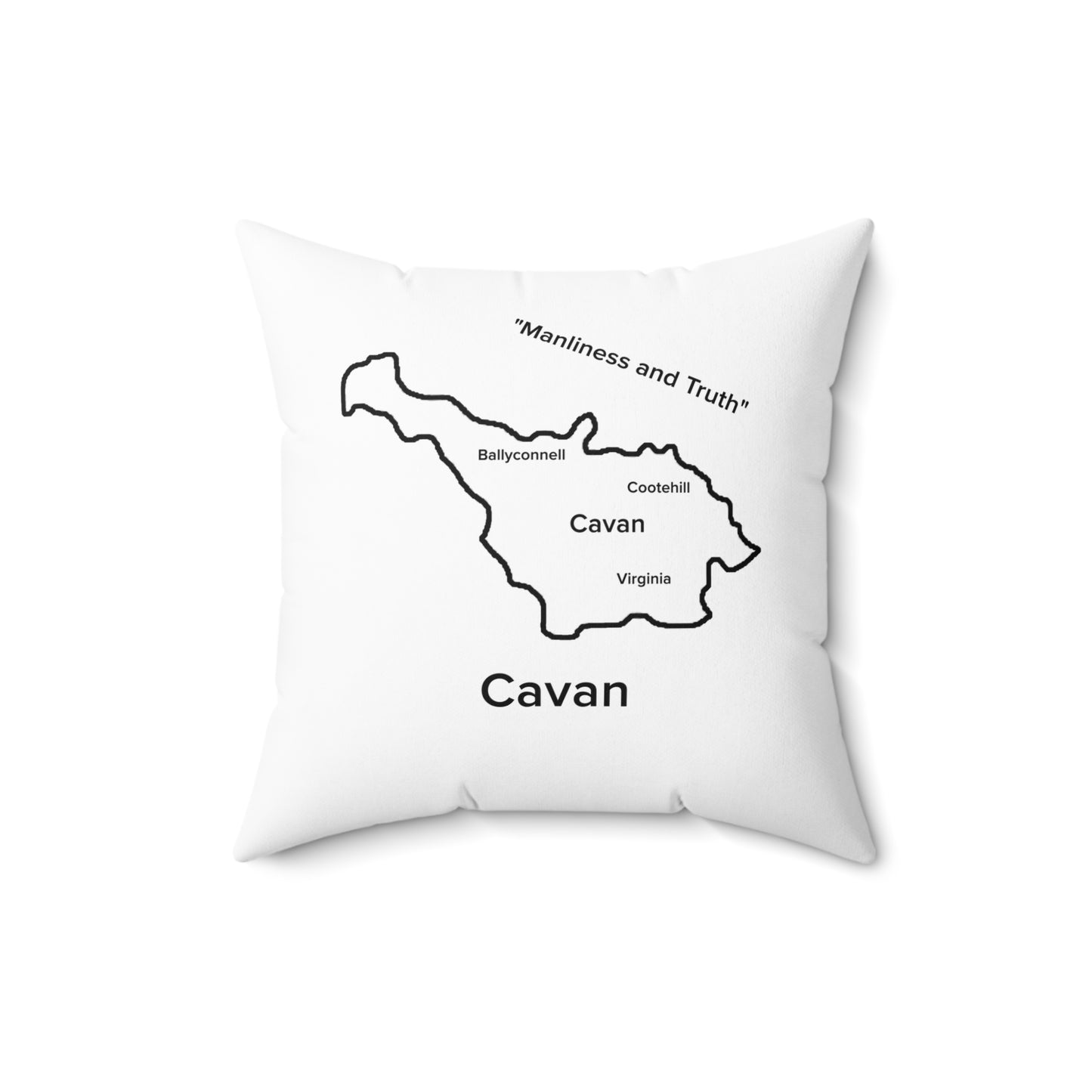 Cavan Spun Polyester Square Pillow White Edition 2 Sizes