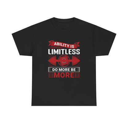 Limitless Ability Unisex Heavy Cotton Tee - Motivational Fitness Shirt