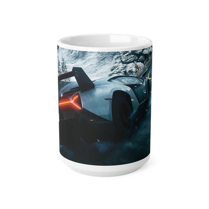 Racing-Inspired Ceramic Coffee Cups - 11oz & 15oz, Perfect for Car Enthusiasts
