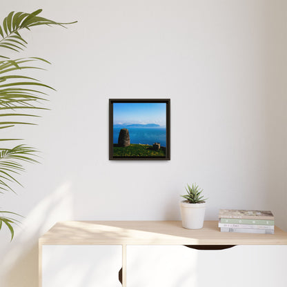Ask Tower Matte Canvas, Framed (Multi-color)