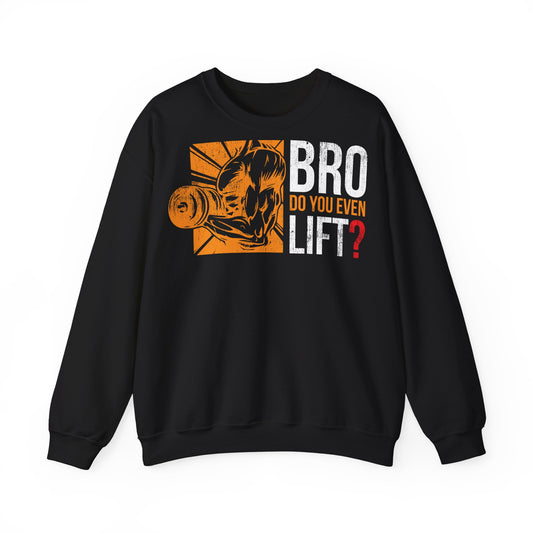 Unisex Heavy Blend™ Crewneck Sweatshirt - "Bro, Do You Even Lift?" Workout Gear for Fitness Enthusiasts