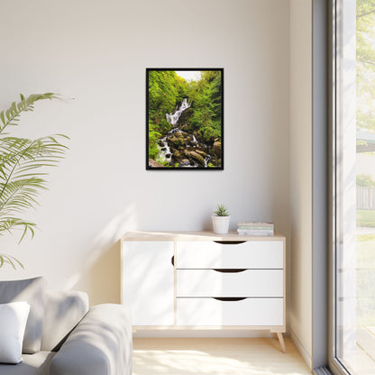 Torc Waterfall Matte Canvas, Framed (Multi-color)