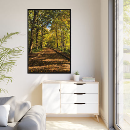 Listowel Town Park Autumn Matte Canvas, Framed (Multi-color)