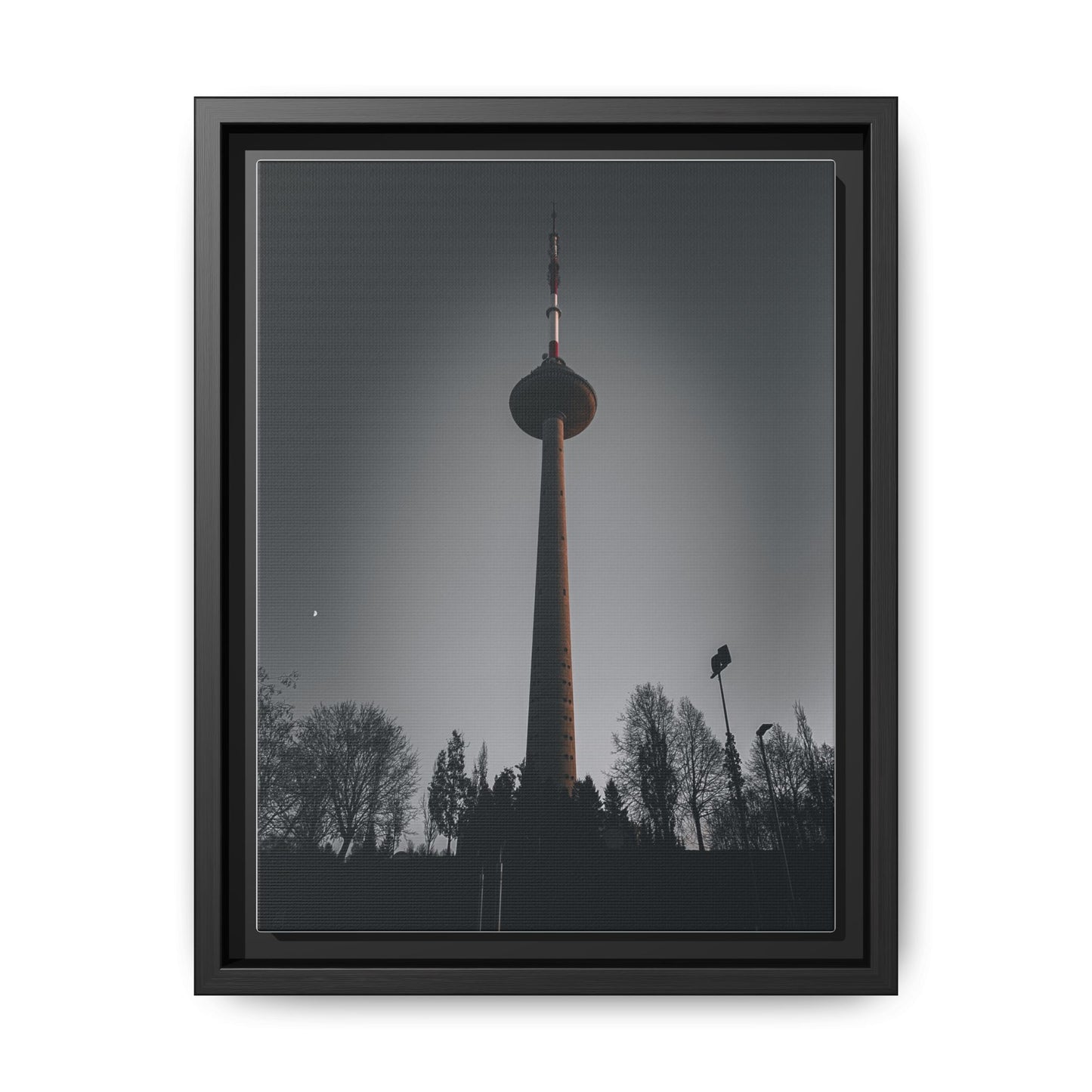 TV Tower Matte Canvas, Framed (Multi-color)