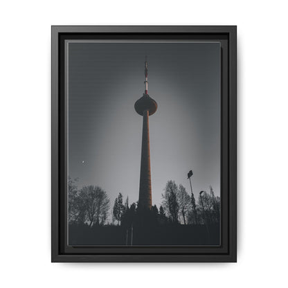 TV Tower Matte Canvas, Framed (Multi-color)