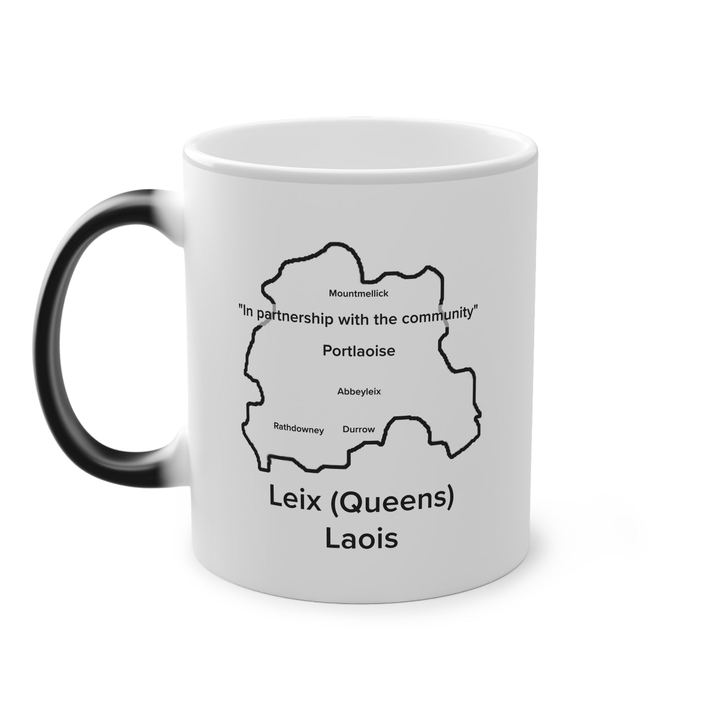 Laois Magic Mug: Color - Changing Coffee Cup with Artistic Map Design