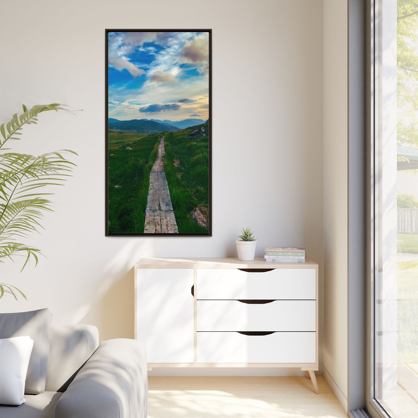 Torc Mountain Trail Matte Canvas, Framed (Multi-color)