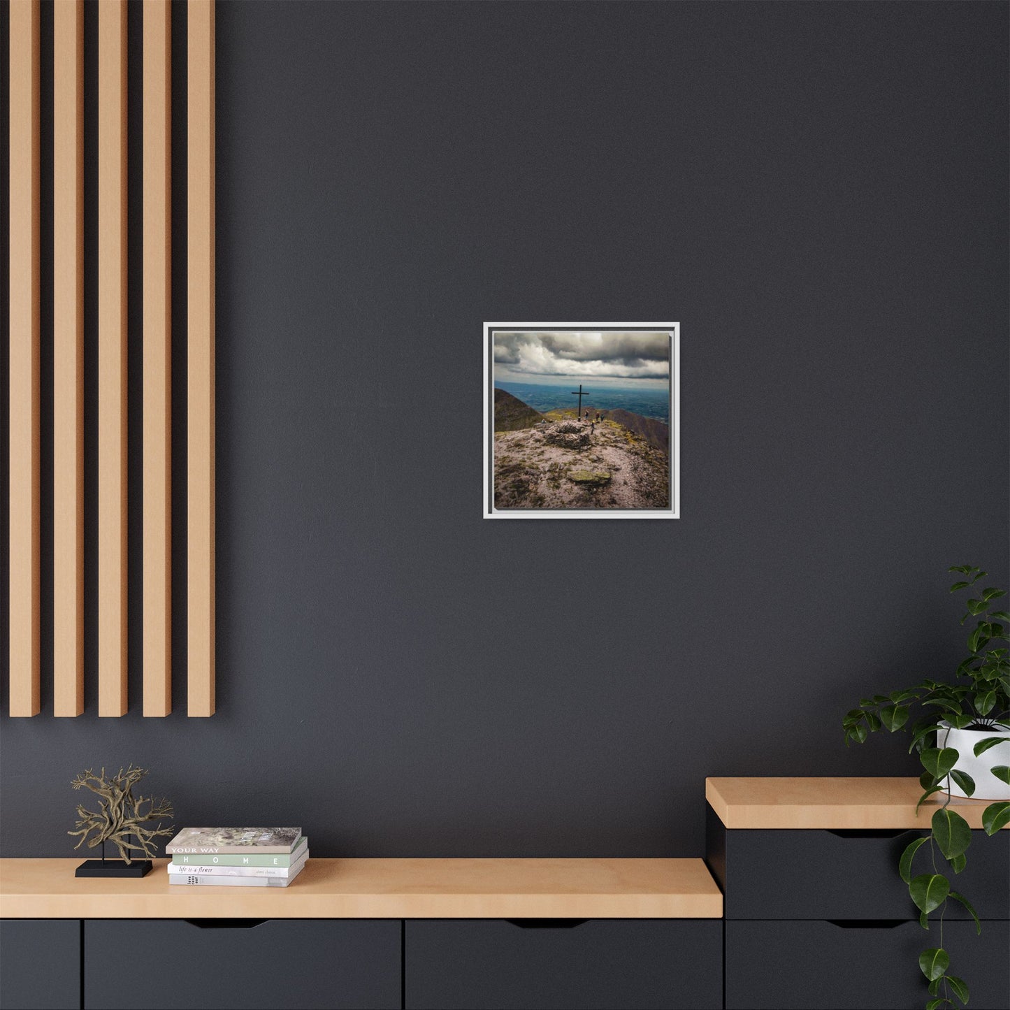 Carrauntoohil Summit Matte Canvas, Framed (Multi-color)