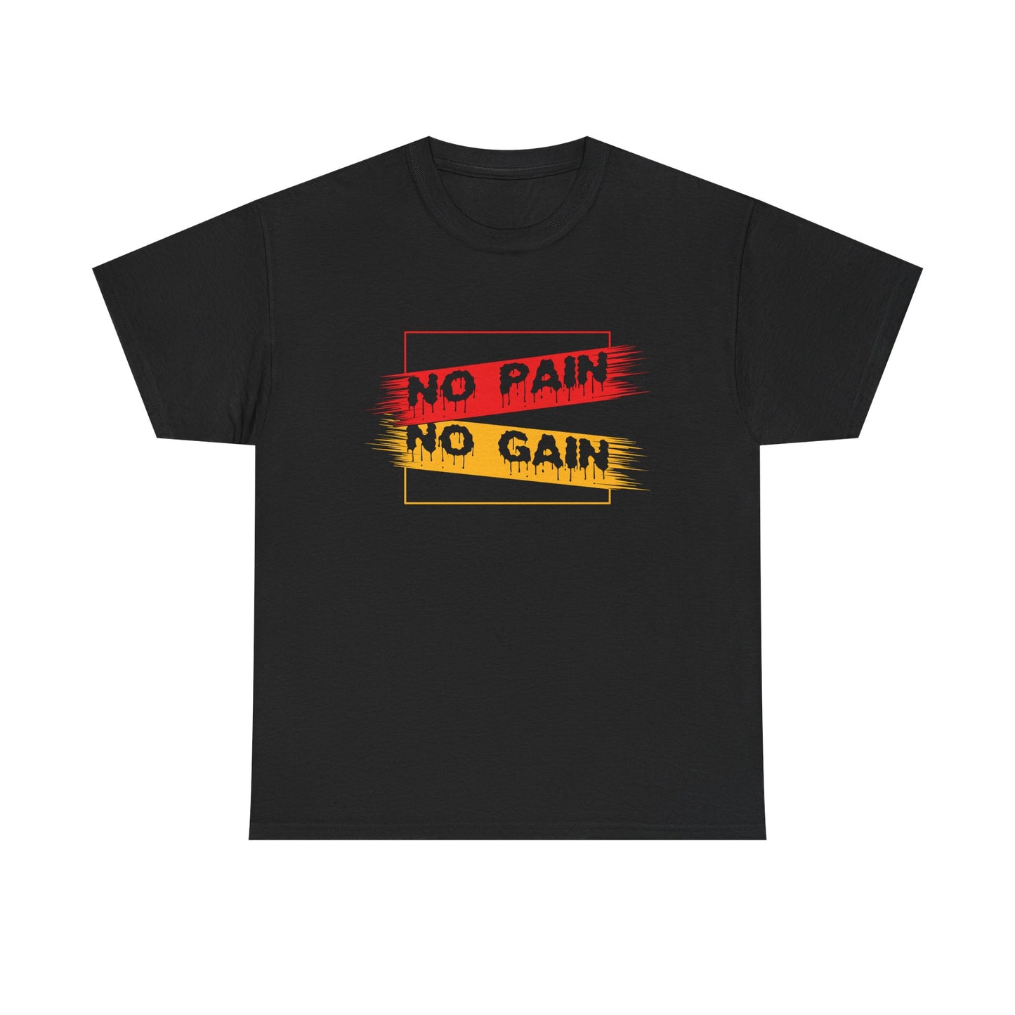 Motivational Unisex Heavy Cotton Tee - "No Pain No Gain" Workout Shirt