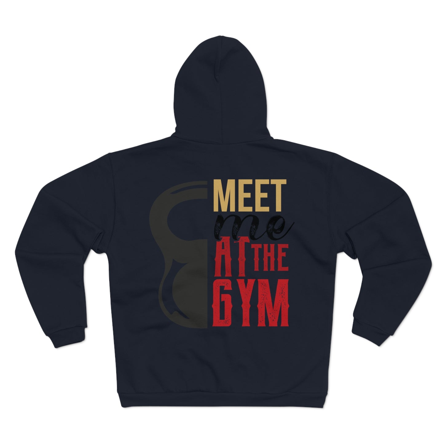 Meet Me at the Gym Unisex Hooded Zip Sweatshirt - Workout Apparel for Fitness Enthusiasts