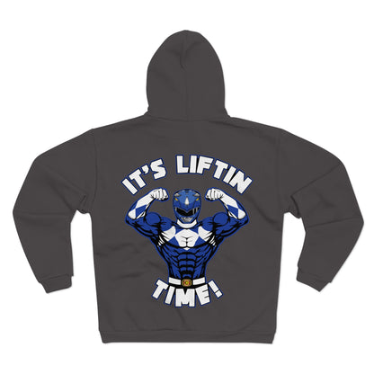 It's Liftin' Time Unisex Hooded Zip Sweatshirt - Perfect for Fitness Enthusiasts