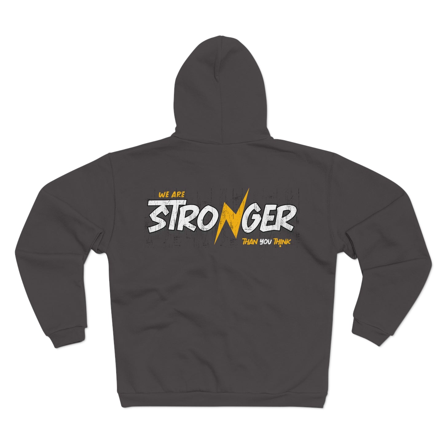 Stronger Together Unisex Hooded Zip Sweatshirt Inspirational Graphic Hoodie