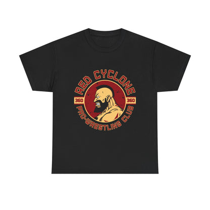 Red Cyclone Pro Wrestling Club Unisex Heavy Cotton Tee Black