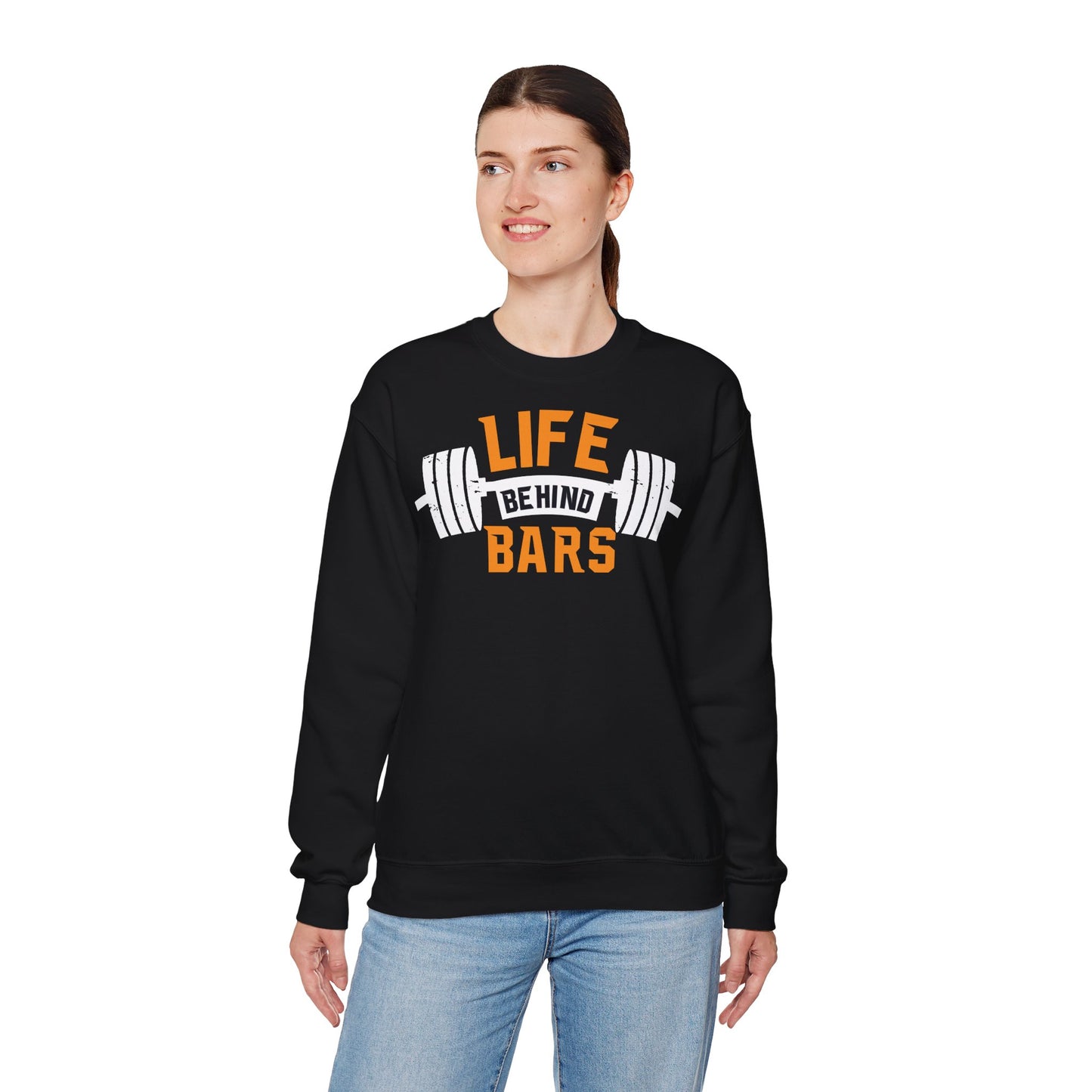 Life Behind Bars Sweatshirt | Unisex Heavy Blend™ Crewneck for Fitness Enthusiasts