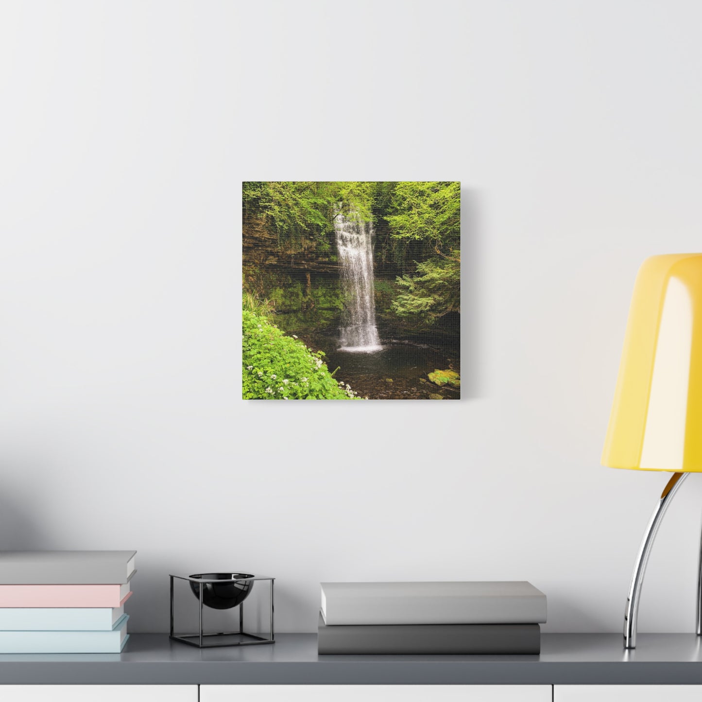 Glacer Waterfall Matte Canvas, Stretched, 1.25"