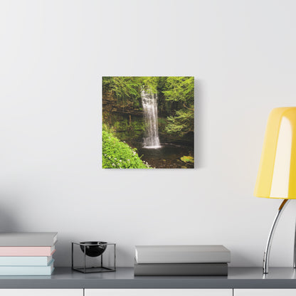 Glacer Waterfall Matte Canvas, Stretched, 1.25"