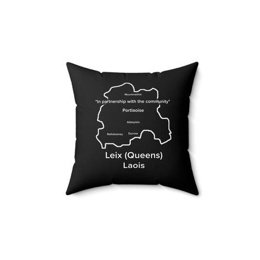 Laois Spun Polyester Square Pillow Black Edition 2 Sizes