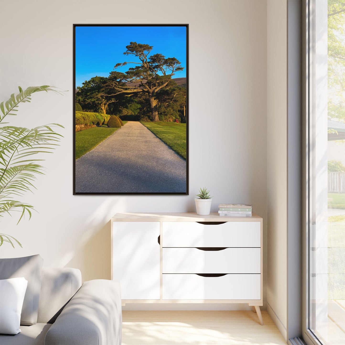 Muckross House Garden Matte Canvas, Framed (Multi-color)