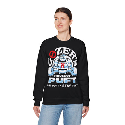 Gozer's House of Puft Unisex Crewneck Sweatshirt - Get Puft, Stay Puft - Perfect for Ghostbusters Fans! Black