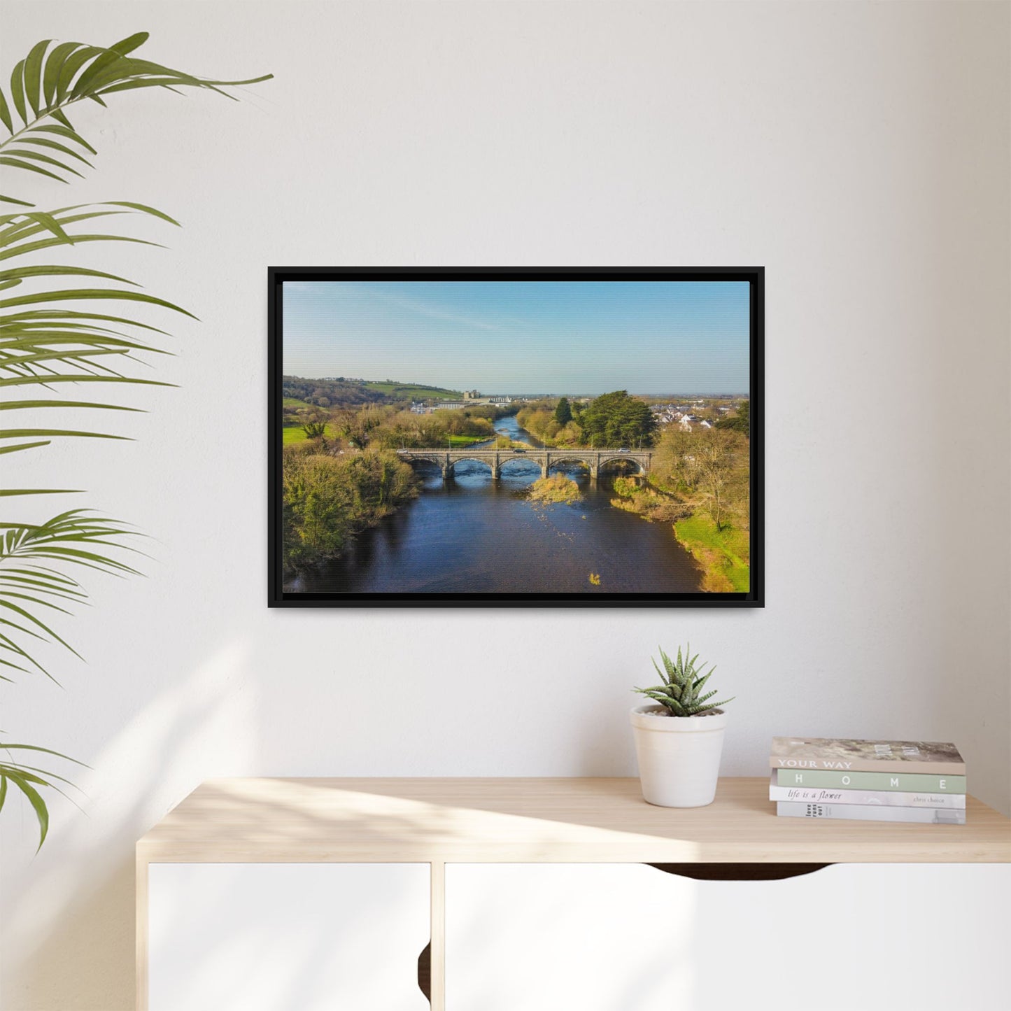 Listowel Bridge Matte Canvas, Framed (Multi-color)