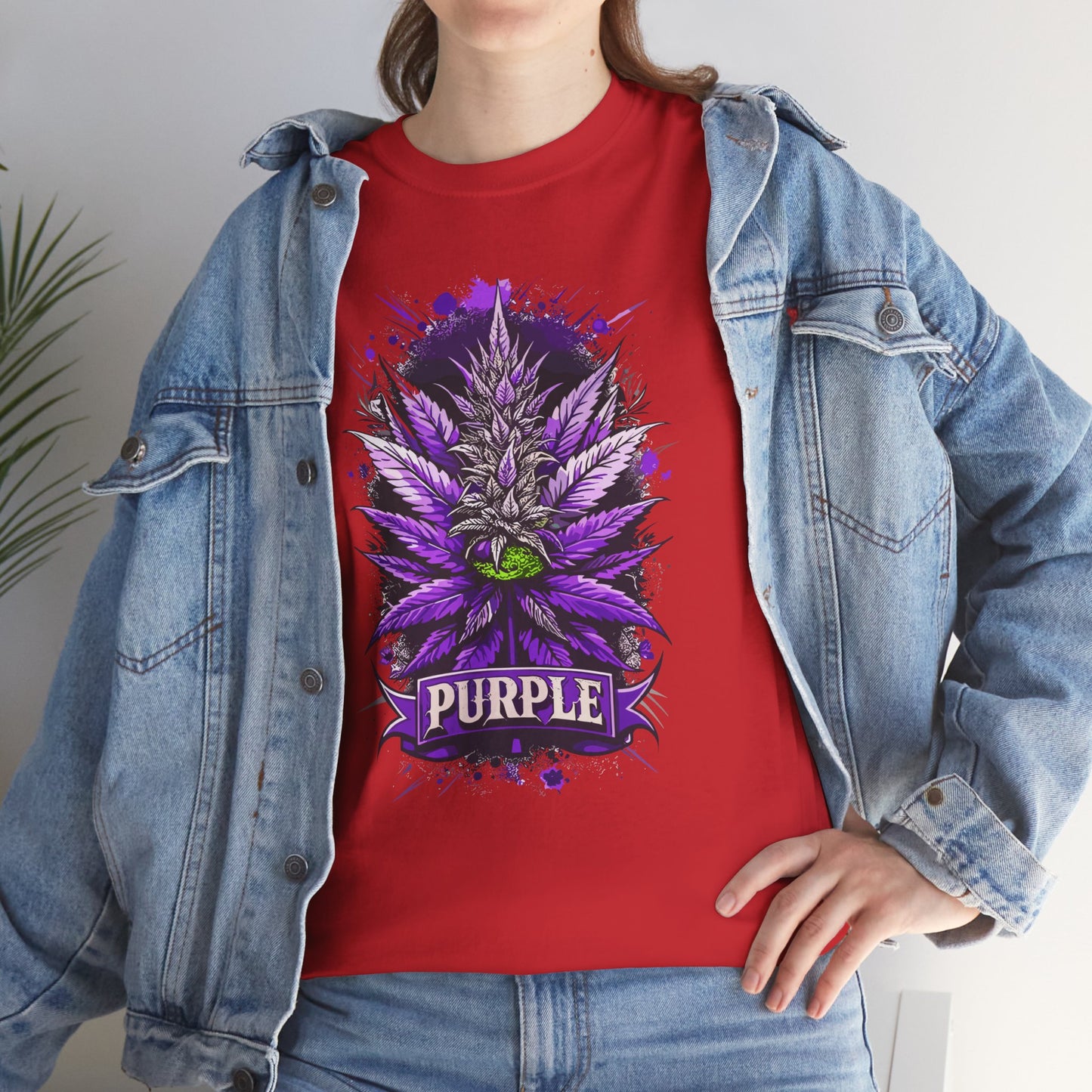 Purple Cannabis Bud T-Shirt — Bold Psychedelic Marijuana Graphic Tee