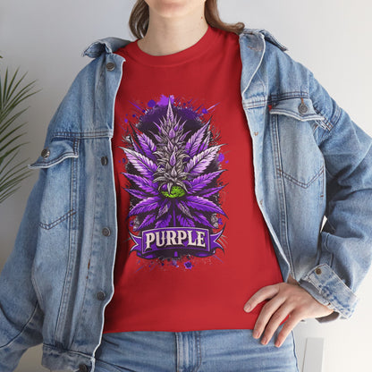 Purple Cannabis Bud T-Shirt — Bold Psychedelic Marijuana Graphic Tee
