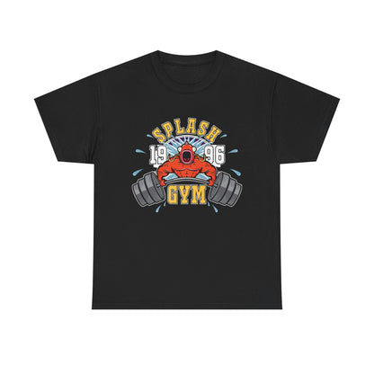 Splash Gym Unisex Heavy Cotton Tee - Perfect for Fitness Enthusiasts Black