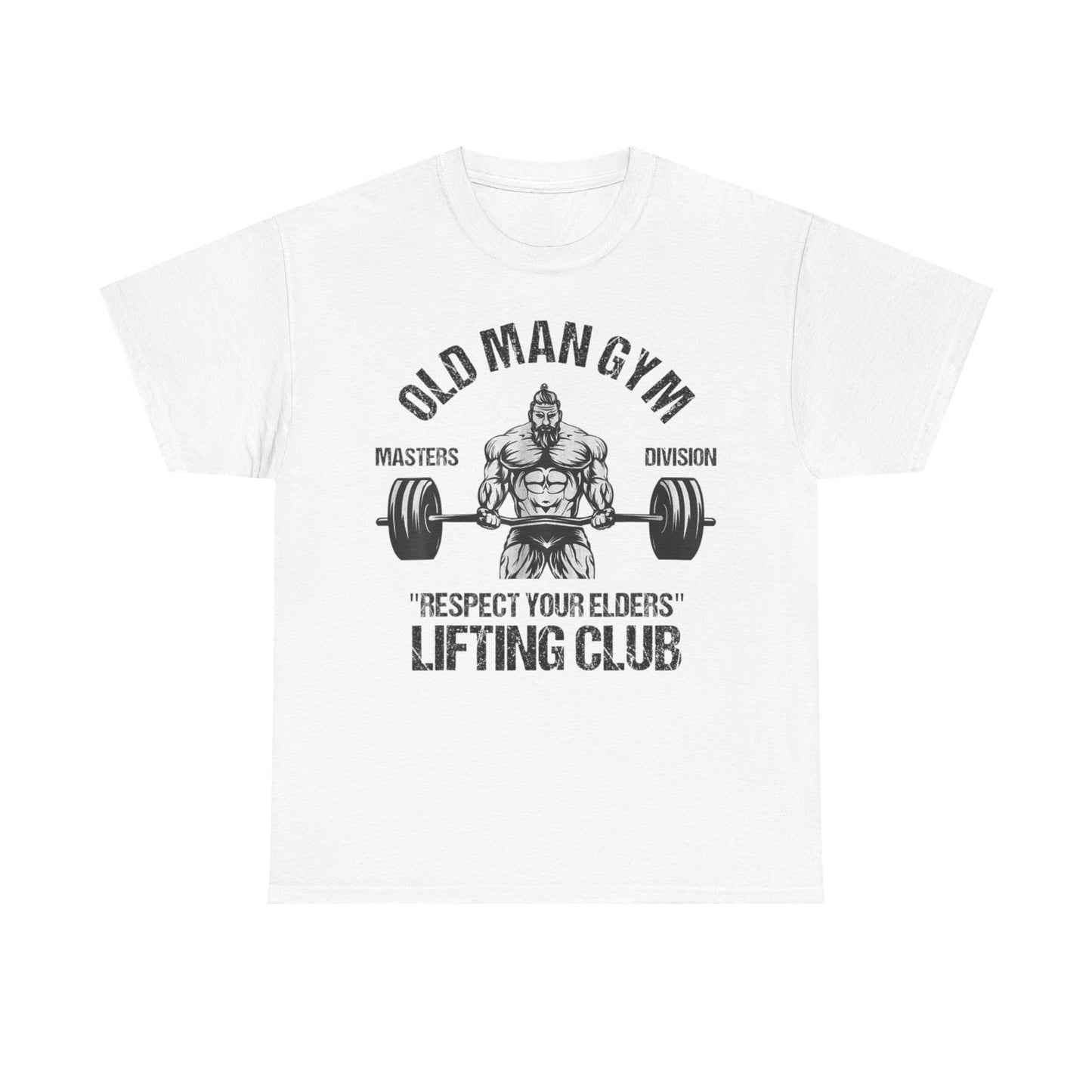 Old Man Gym Unisex Heavy Cotton Tee - Respect Your Elders Lifting Club T-Shirt