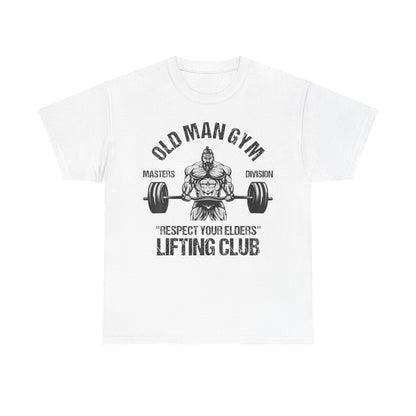 Old Man Gym Unisex Heavy Cotton Tee - Respect Your Elders Lifting Club T-Shirt