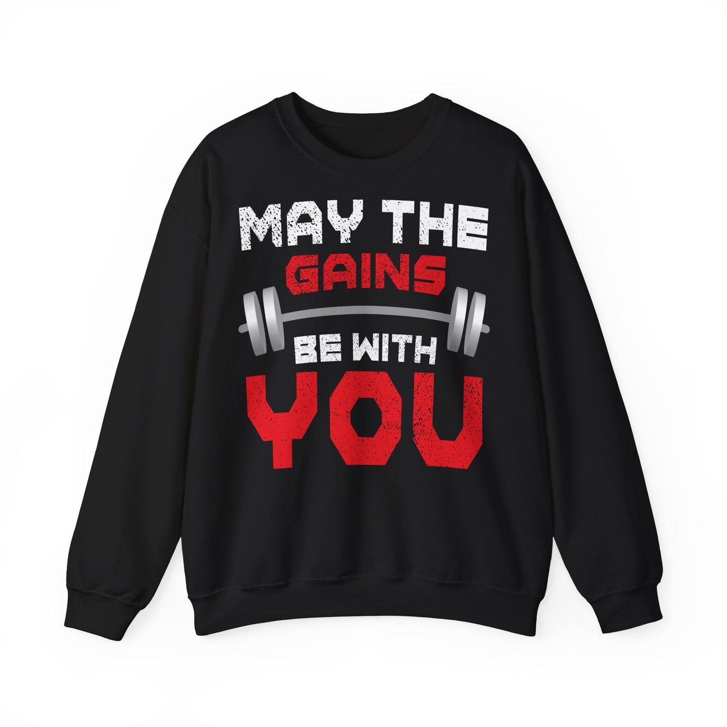 Motivational Gym - 'May the Gains Be With You' - Unisex Heavy Blend™ Crewneck Sweatshirt