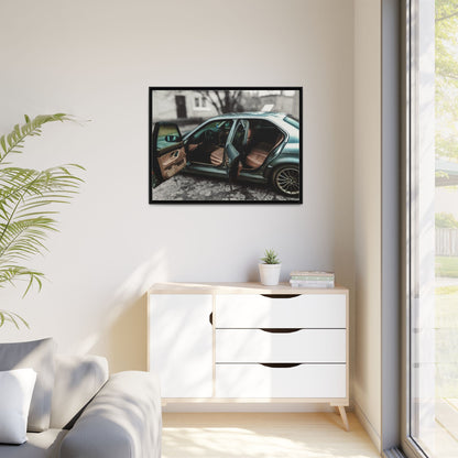 BMW 7 Matte Canvas, Framed (Multi-color)