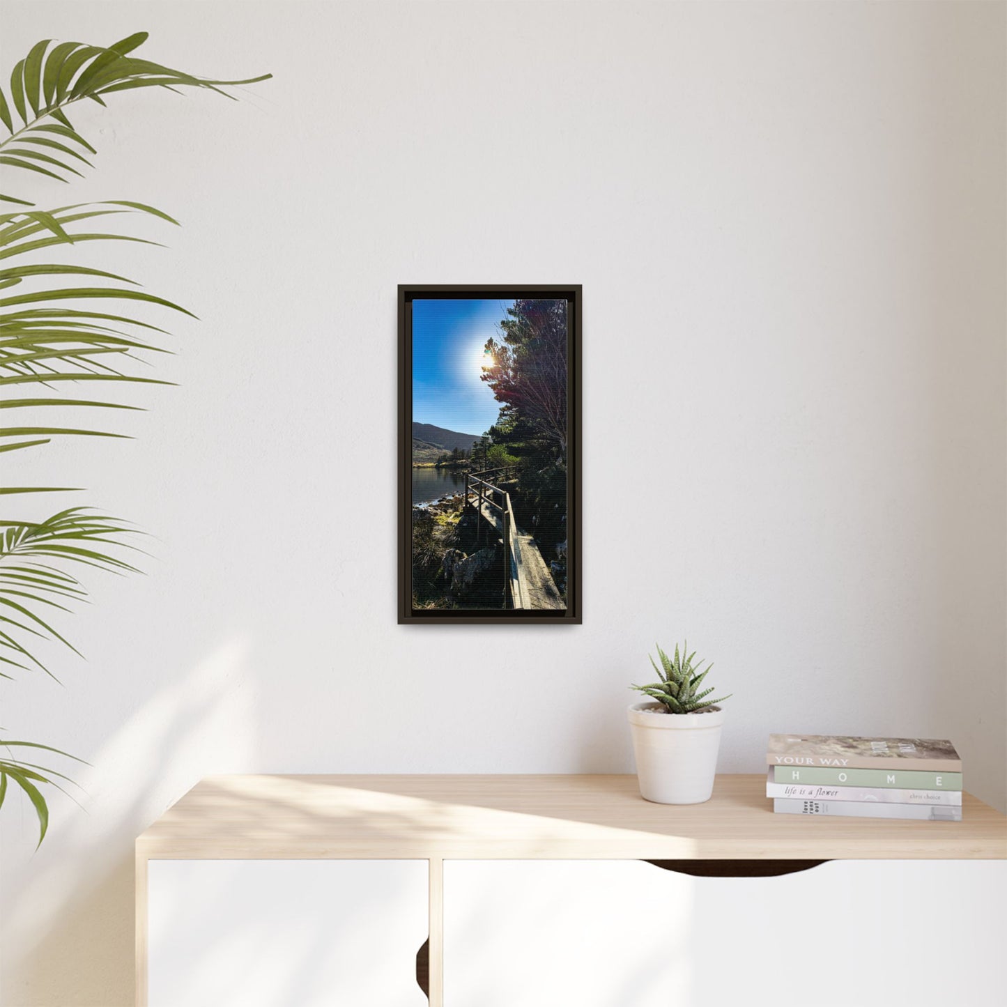 Glanteenassig Trail Matte Canvas, Framed (Multi-color)