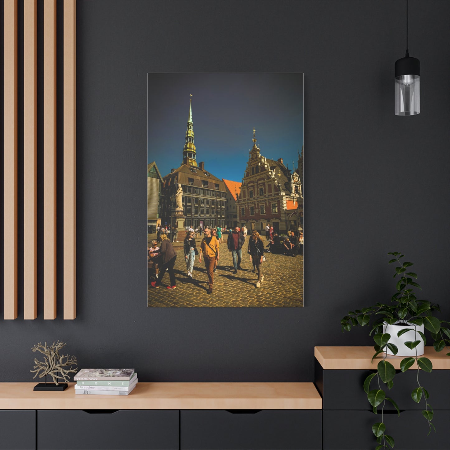 Riga Oldtown Matte Canvas, Stretched, 1.25"