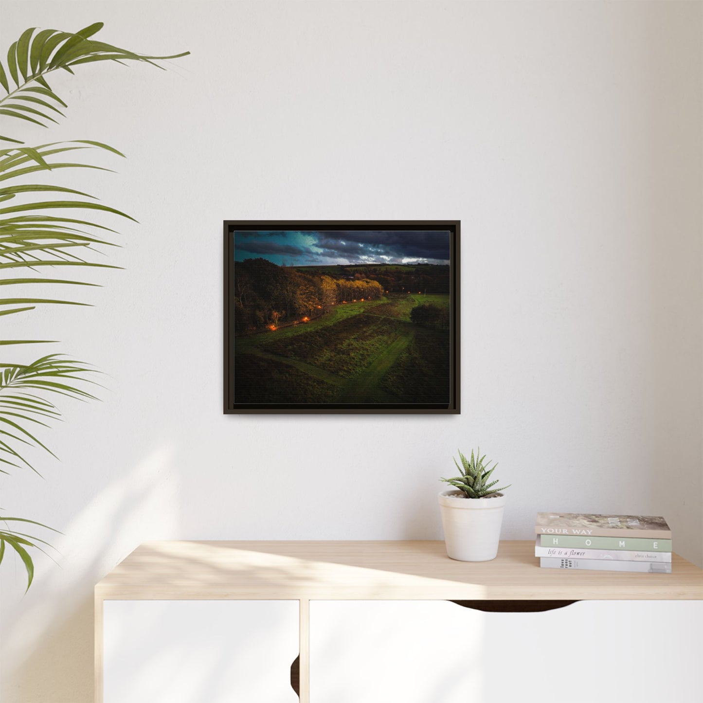 Listowel Town Park Matte Canvas, Framed (Multi-color)