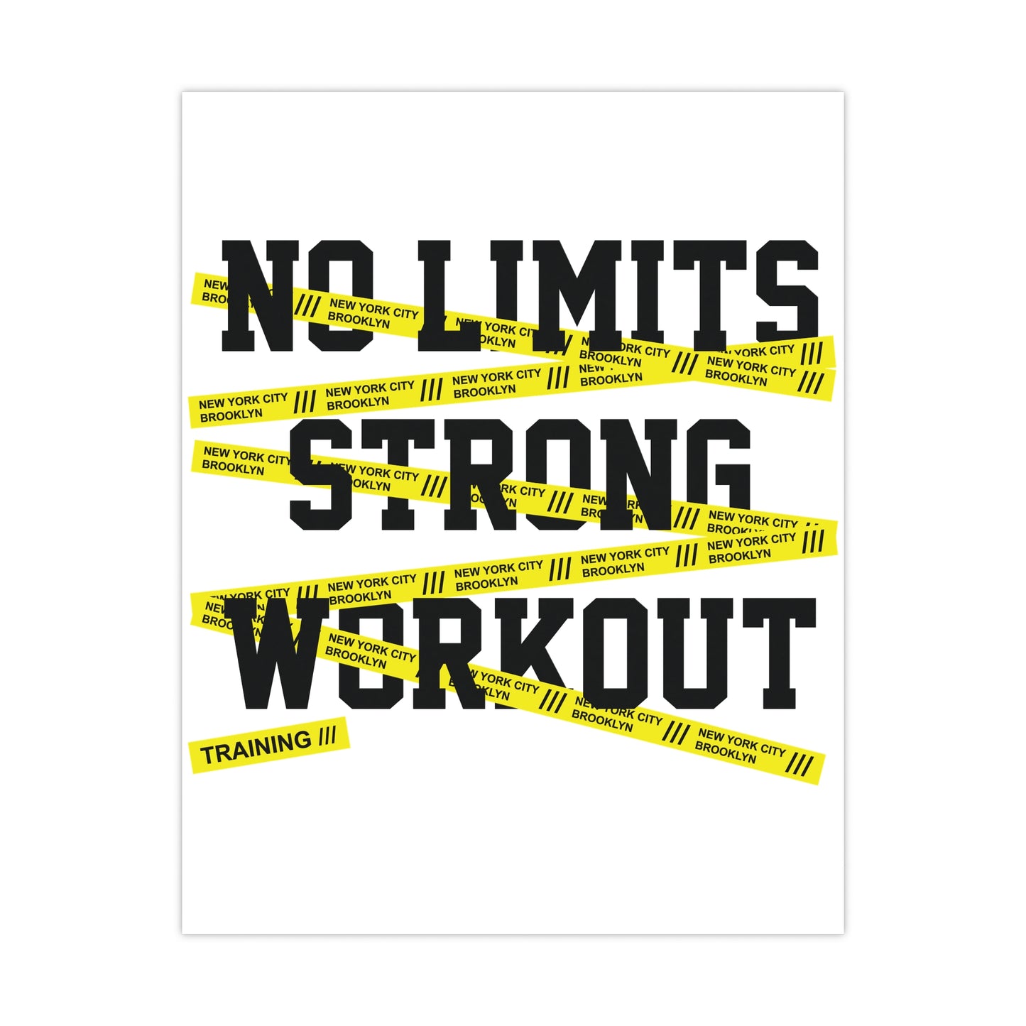 Motivational Matte Poster - No Limits Strong Workout Decor