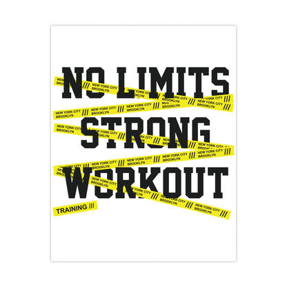 Motivational Matte Poster - No Limits Strong Workout Decor