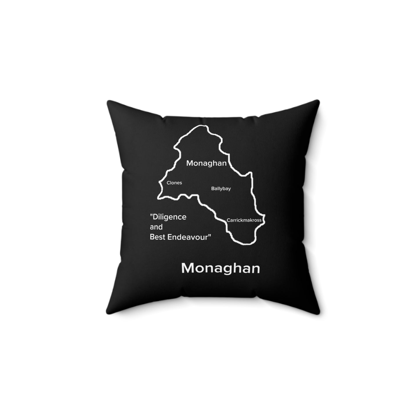 Monaghan Spun Polyester Square Pillow Black Edition 4 Sizes