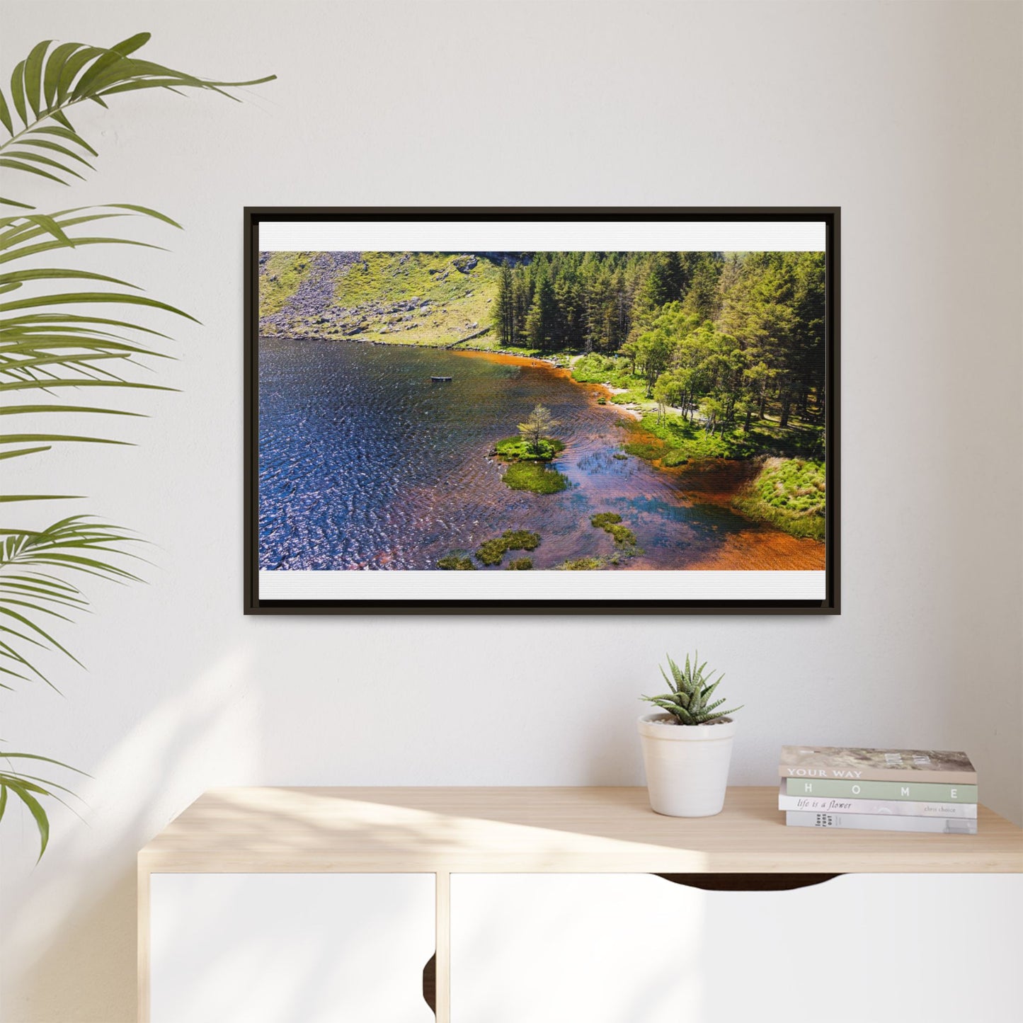 Gleanteenassig Forest Matte Canvas, Framed (Multi-color)