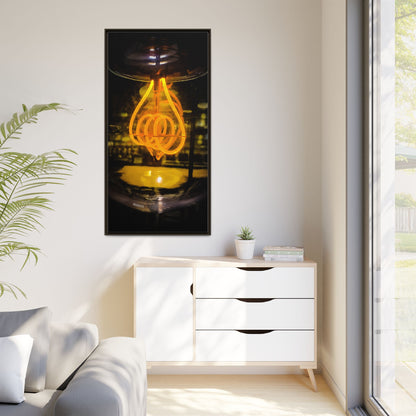 Bulb Matte Canvas, Framed (Multi-color)