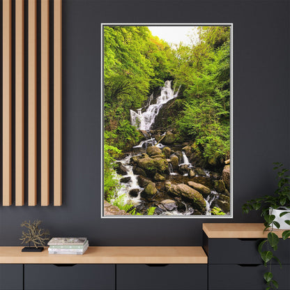 Torc Waterfall Matte Canvas, Framed (Multi-color)